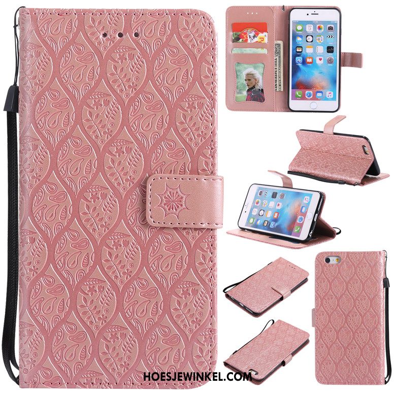 iPhone 6 / 6s Plus Hoesje Leren Etui Groen Clamshell, iPhone 6 / 6s Plus Hoesje Mobiele Telefoon Hoes