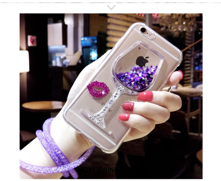 iPhone 6 / 6s Plus Hoesje Met Strass Drijfzand Bescherming, iPhone 6 / 6s Plus Hoesje Hanger Rood