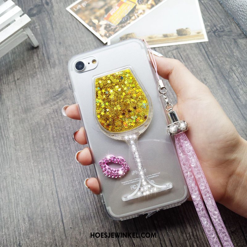 iPhone 6 / 6s Plus Hoesje Met Strass Drijfzand Bescherming, iPhone 6 / 6s Plus Hoesje Hanger Rood