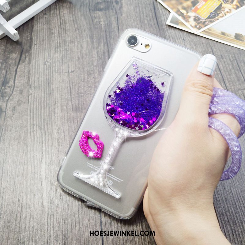 iPhone 6 / 6s Plus Hoesje Met Strass Drijfzand Bescherming, iPhone 6 / 6s Plus Hoesje Hanger Rood