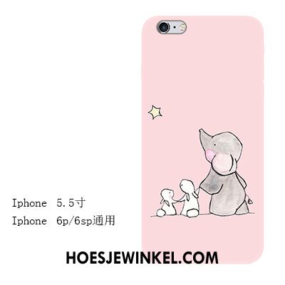 iPhone 6 / 6s Plus Hoesje Mobiele Telefoon Anti-fall Hanger, iPhone 6 / 6s Plus Hoesje Reliëf Roze