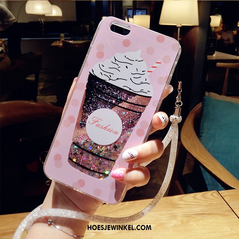 iPhone 6 / 6s Plus Hoesje Mobiele Telefoon Trendy Merk Geel, iPhone 6 / 6s Plus Hoesje Vloeistof Drijfzand