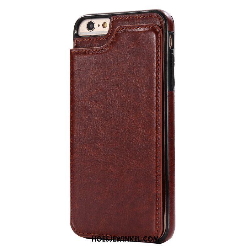 iPhone 6 / 6s Plus Hoesje Mobiele Telefoon Wit Anti-fall, iPhone 6 / 6s Plus Hoesje Leren Etui Kaart