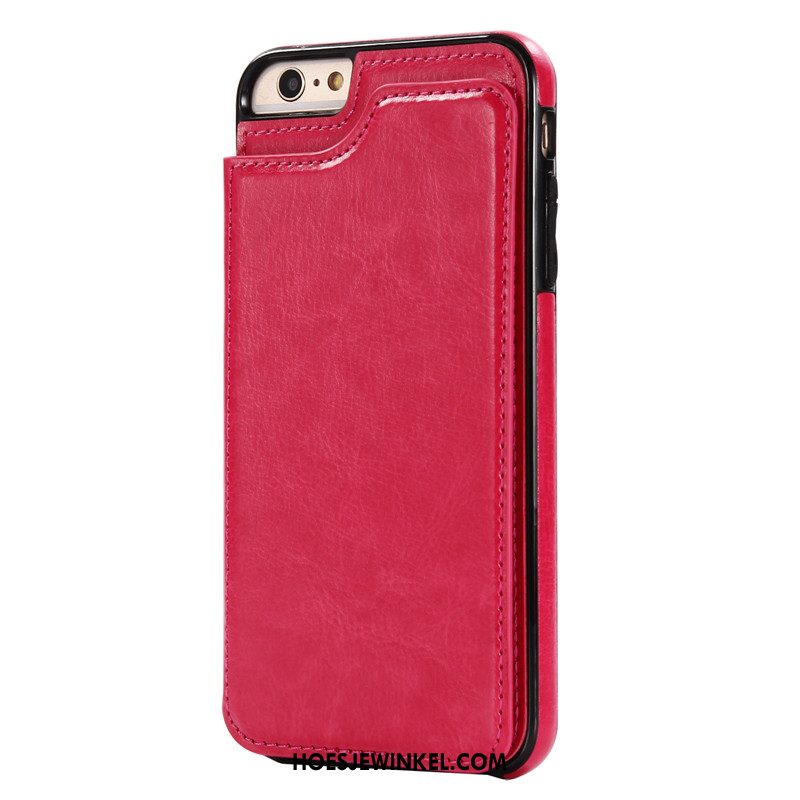 iPhone 6 / 6s Plus Hoesje Mobiele Telefoon Wit Anti-fall, iPhone 6 / 6s Plus Hoesje Leren Etui Kaart