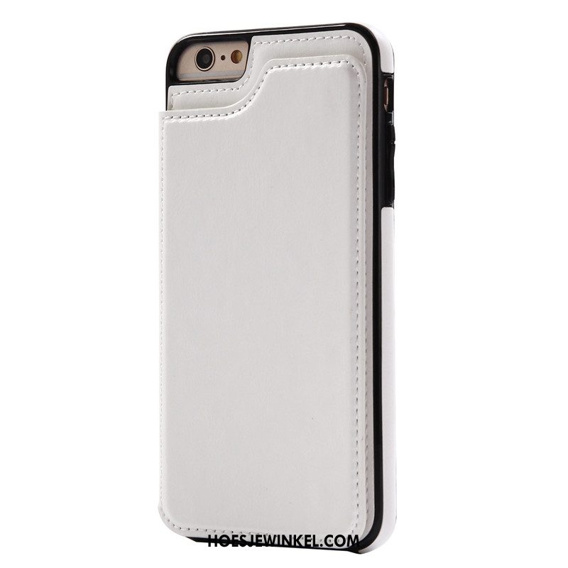 iPhone 6 / 6s Plus Hoesje Mobiele Telefoon Wit Anti-fall, iPhone 6 / 6s Plus Hoesje Leren Etui Kaart