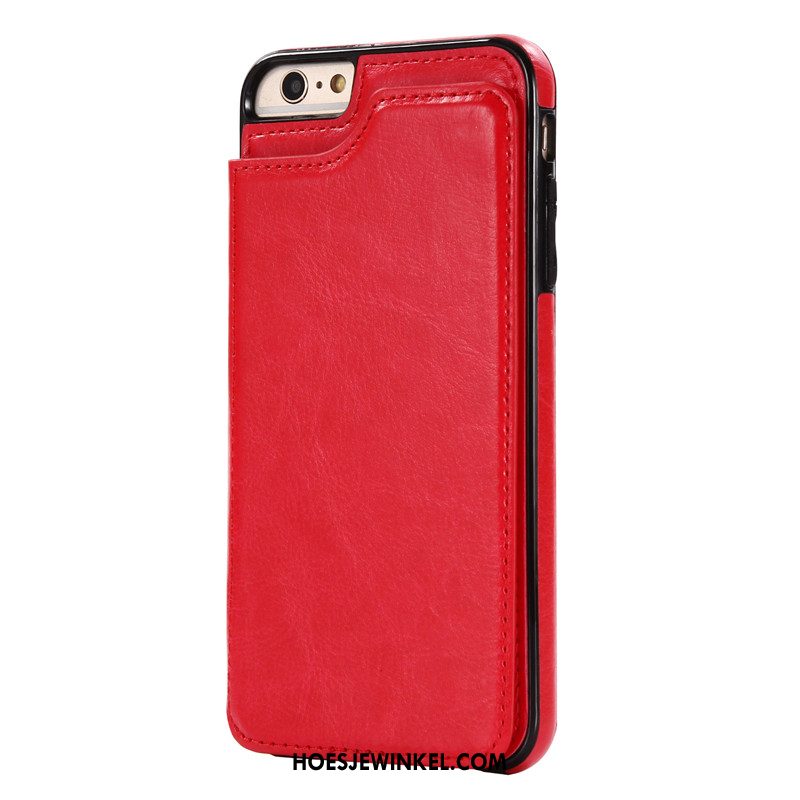 iPhone 6 / 6s Plus Hoesje Mobiele Telefoon Wit Anti-fall, iPhone 6 / 6s Plus Hoesje Leren Etui Kaart