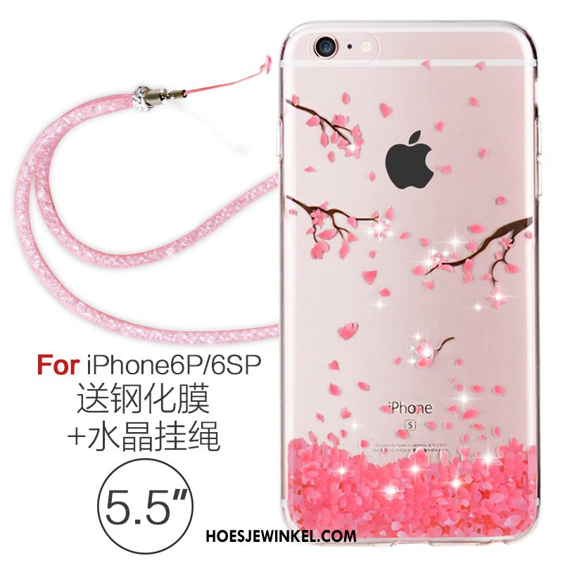 iPhone 6 / 6s Plus Hoesje Nieuw Persoonlijk Doorzichtig, iPhone 6 / 6s Plus Hoesje Hanger Roze