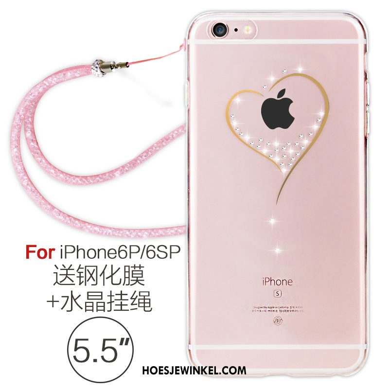 iPhone 6 / 6s Plus Hoesje Nieuw Persoonlijk Doorzichtig, iPhone 6 / 6s Plus Hoesje Hanger Roze