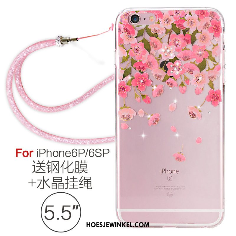 iPhone 6 / 6s Plus Hoesje Nieuw Persoonlijk Doorzichtig, iPhone 6 / 6s Plus Hoesje Hanger Roze