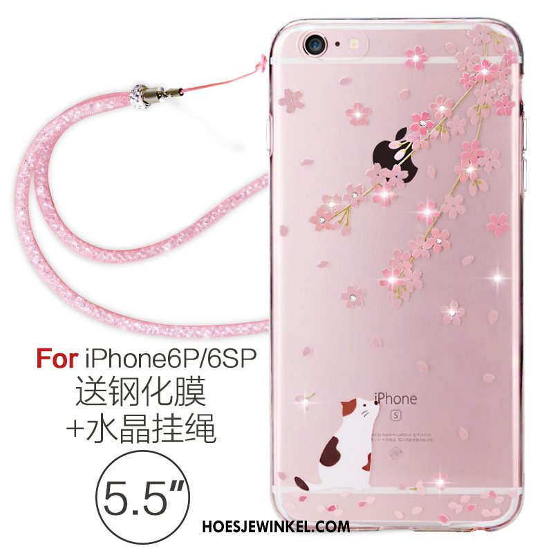 iPhone 6 / 6s Plus Hoesje Nieuw Persoonlijk Doorzichtig, iPhone 6 / 6s Plus Hoesje Hanger Roze