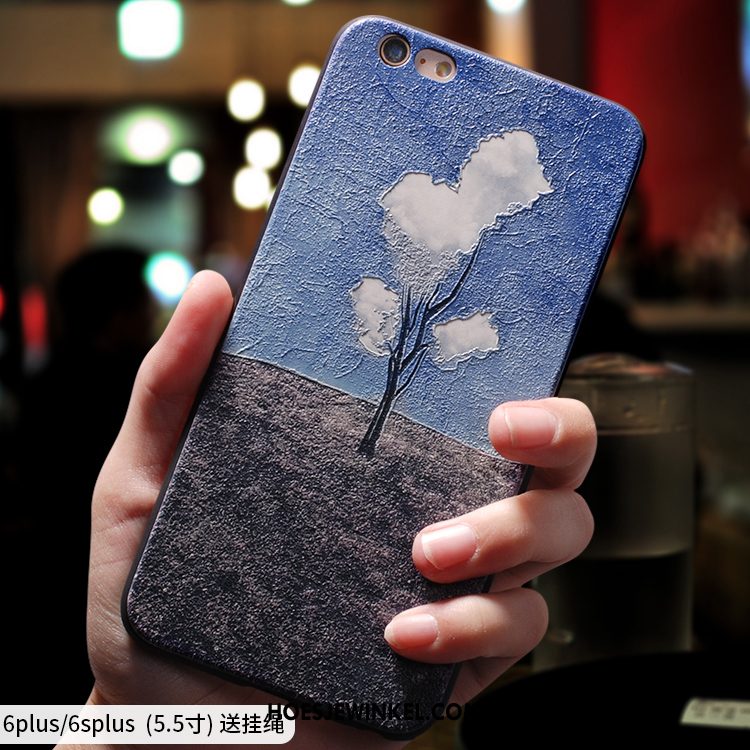 iPhone 6 / 6s Plus Hoesje Nieuw Schrobben Hanger, iPhone 6 / 6s Plus Hoesje Zwart Bescherming