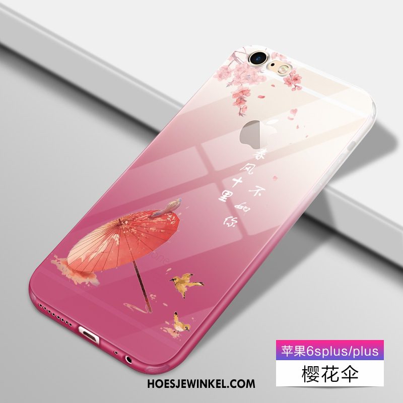 iPhone 6 / 6s Plus Hoesje Roze Anti-fall Doorzichtig, iPhone 6 / 6s Plus Hoesje All Inclusive Siliconen