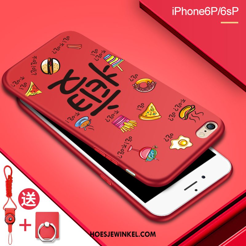 iPhone 6 / 6s Plus Hoesje Siliconen Scheppend Anti-fall, iPhone 6 / 6s Plus Hoesje Rood Lovers