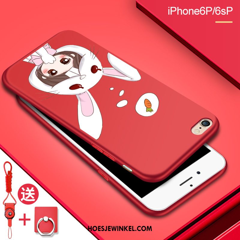 iPhone 6 / 6s Plus Hoesje Siliconen Scheppend Anti-fall, iPhone 6 / 6s Plus Hoesje Rood Lovers