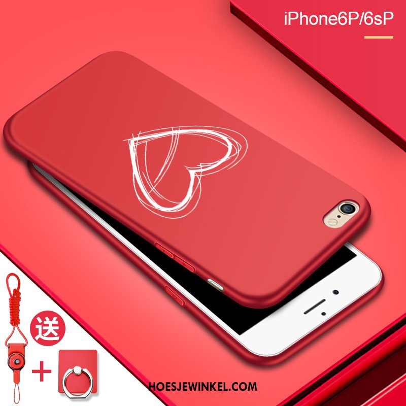 iPhone 6 / 6s Plus Hoesje Siliconen Scheppend Anti-fall, iPhone 6 / 6s Plus Hoesje Rood Lovers