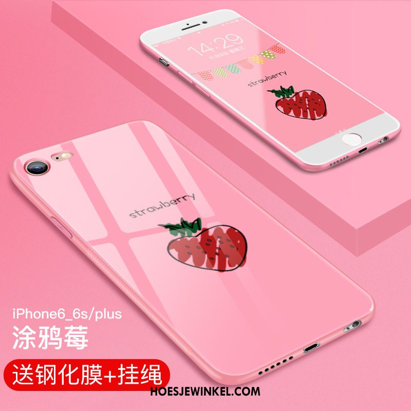 iPhone 6 / 6s Plus Hoesje Trend Glas Anti-fall, iPhone 6 / 6s Plus Hoesje Dun Zwart