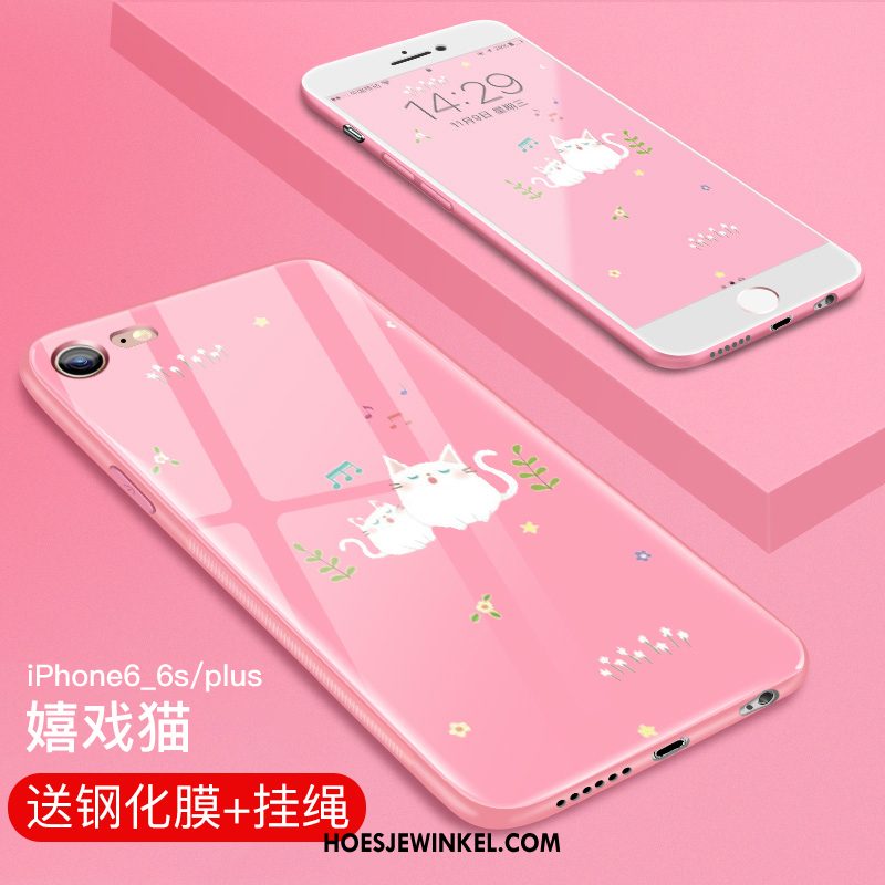 iPhone 6 / 6s Plus Hoesje Trend Glas Anti-fall, iPhone 6 / 6s Plus Hoesje Dun Zwart