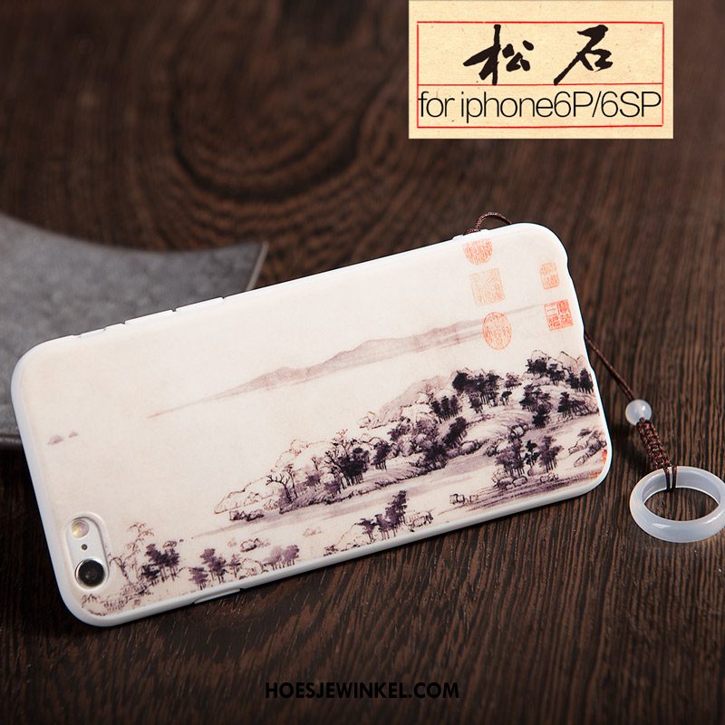 iPhone 6 / 6s Plus Hoesje Wit Chinese Stijl Wind, iPhone 6 / 6s Plus Hoesje Mobiele Telefoon Vintage