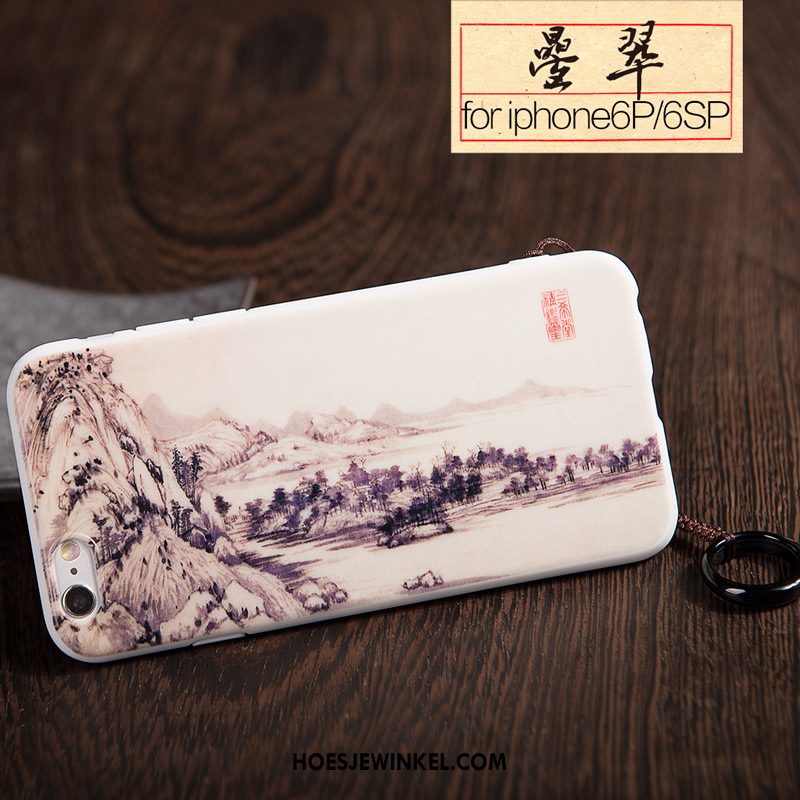 iPhone 6 / 6s Plus Hoesje Wit Chinese Stijl Wind, iPhone 6 / 6s Plus Hoesje Mobiele Telefoon Vintage