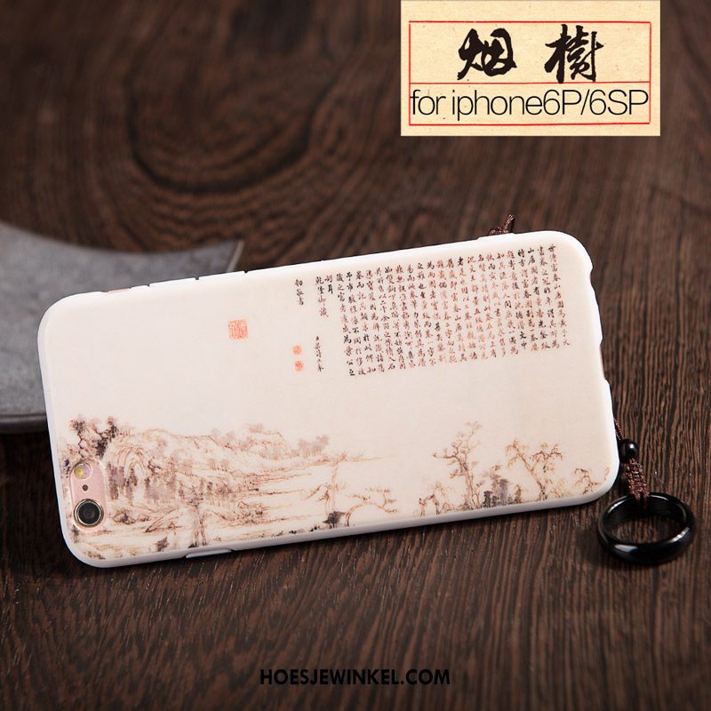 iPhone 6 / 6s Plus Hoesje Wit Chinese Stijl Wind, iPhone 6 / 6s Plus Hoesje Mobiele Telefoon Vintage