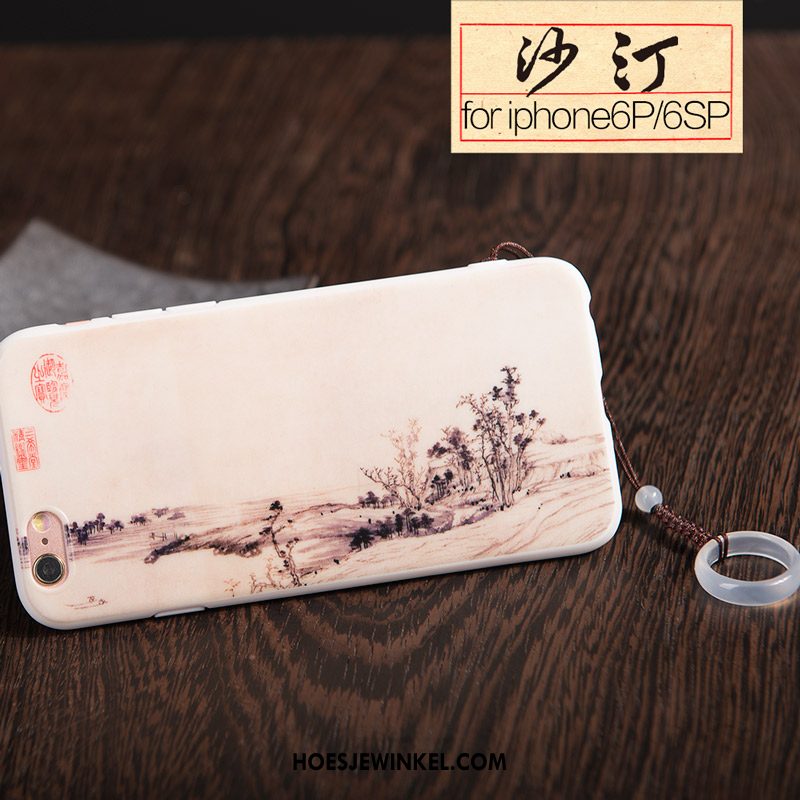 iPhone 6 / 6s Plus Hoesje Wit Chinese Stijl Wind, iPhone 6 / 6s Plus Hoesje Mobiele Telefoon Vintage