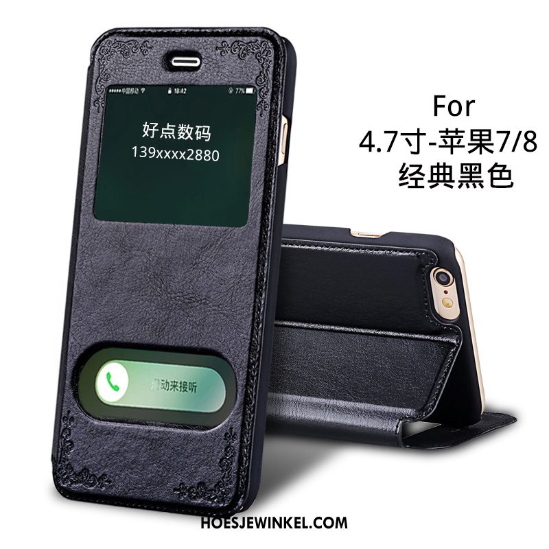 iPhone 7 Hoesje Accessoires Pu Anti-fall, iPhone 7 Hoesje Leren Etui Echt Leer