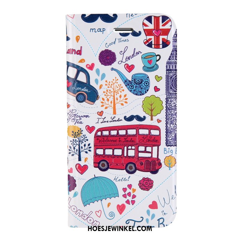 iPhone 7 Hoesje All Inclusive Anti-fall Folio, iPhone 7 Hoesje Leren Etui Blauw