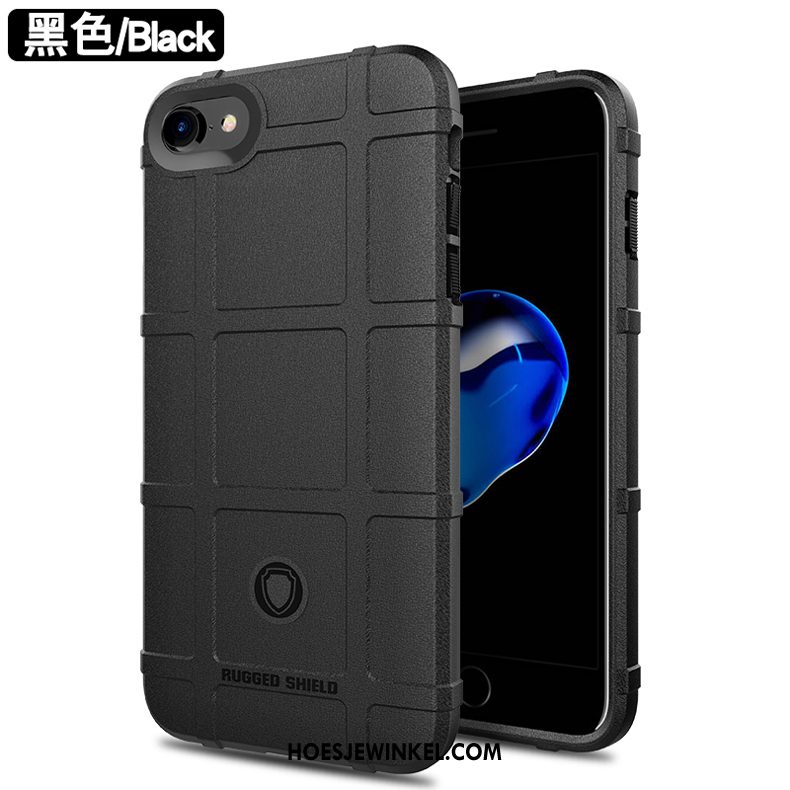 iPhone 7 Hoesje Siliconen Scheppend Hoes, iPhone 7 Hoesje Anti-fall Zacht Braun
