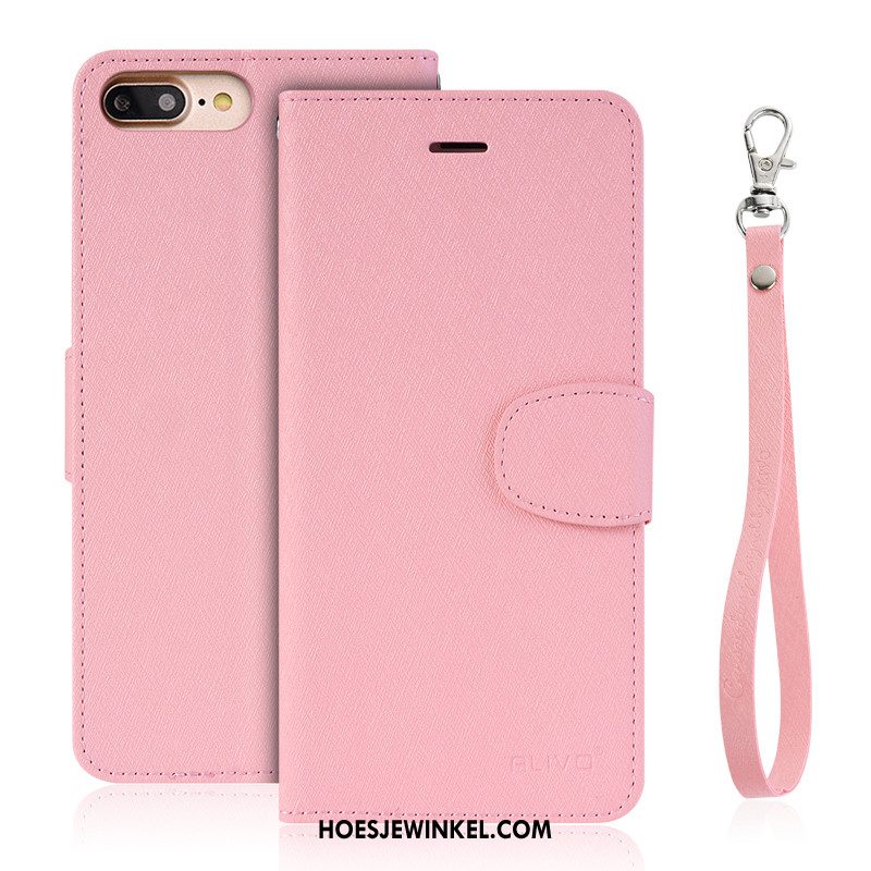 iPhone 7 Plus Hoesje Anti-fall Leren Etui Clamshell, iPhone 7 Plus Hoesje Zacht Purper