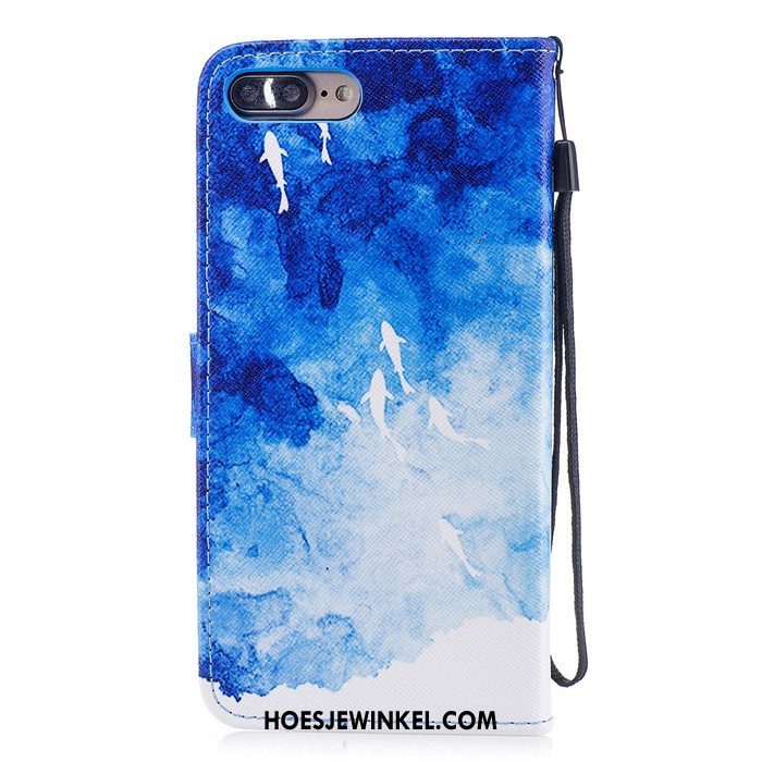 iPhone 7 Plus Hoesje Blauw Mobiele Telefoon Hoes, iPhone 7 Plus Hoesje Leren Etui Nieuw