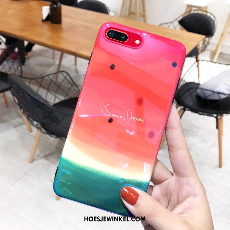 iPhone 7 Plus Hoesje Geel Siliconen Mobiele Telefoon, iPhone 7 Plus Hoesje Anti-fall Net Red