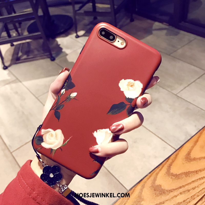 iPhone 7 Plus Hoesje Hoes Eenvoudige Anti-fall, iPhone 7 Plus Hoesje Rood Mobiele Telefoon