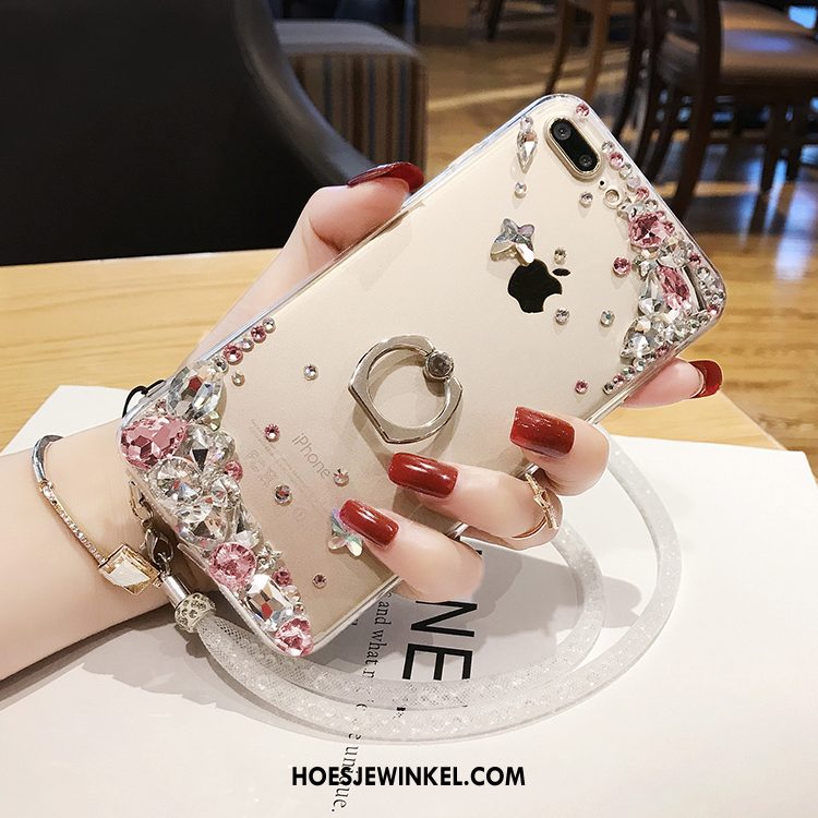 iPhone 7 Plus Hoesje Opknoping Nek Anti-fall Doorzichtig, iPhone 7 Plus Hoesje Hoes Met Strass