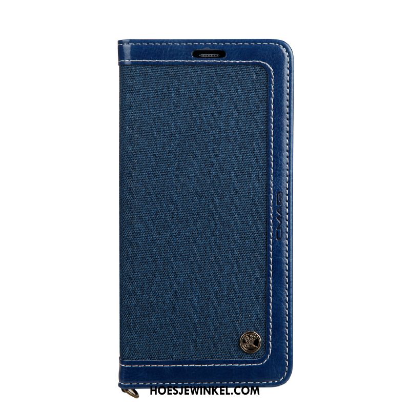 iPhone 7 Plus Hoesje Patroon Leren Etui Denim, iPhone 7 Plus Hoesje Hanger Groen