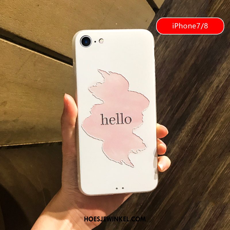 iPhone 8 Hoesje All Inclusive Wit Anti-fall, iPhone 8 Hoesje Trendy Merk Schrobben