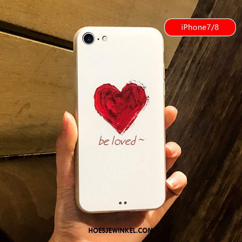 iPhone 8 Hoesje All Inclusive Wit Anti-fall, iPhone 8 Hoesje Trendy Merk Schrobben