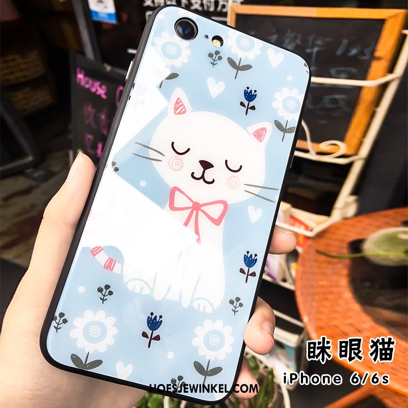 iPhone 8 Hoesje Anti-fall Glas Spotprent, iPhone 8 Hoesje Trendy Merk Hoes