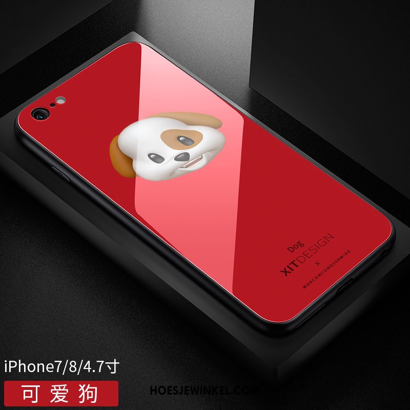 iPhone 8 Hoesje Hoes Rood Siliconen, iPhone 8 Hoesje Helder All Inclusive