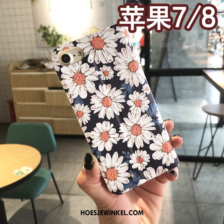 iPhone 8 Hoesje Leren Etui Folio Scheppend, iPhone 8 Hoesje Bescherming Mobiele Telefoon