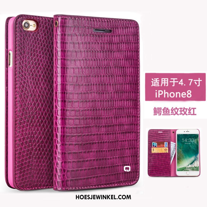 iPhone 8 Hoesje Leren Etui Hoes Bescherming, iPhone 8 Hoesje Mobiele Telefoon Folio