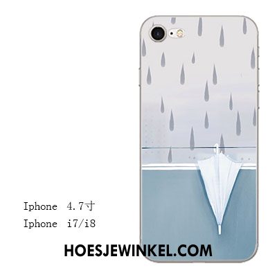 iPhone 8 Hoesje Mobiele Telefoon Lovers Blauw, iPhone 8 Hoesje Hanger Zacht