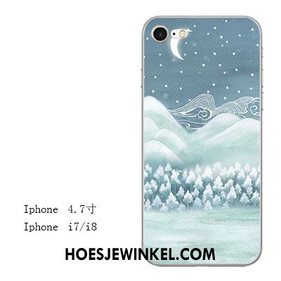 iPhone 8 Hoesje Mobiele Telefoon Lovers Blauw, iPhone 8 Hoesje Hanger Zacht