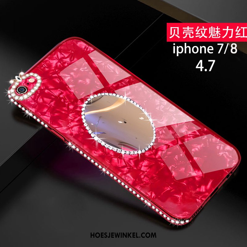 iPhone 8 Hoesje Siliconen Purper Scheppend, iPhone 8 Hoesje Met Strass Persoonlijk