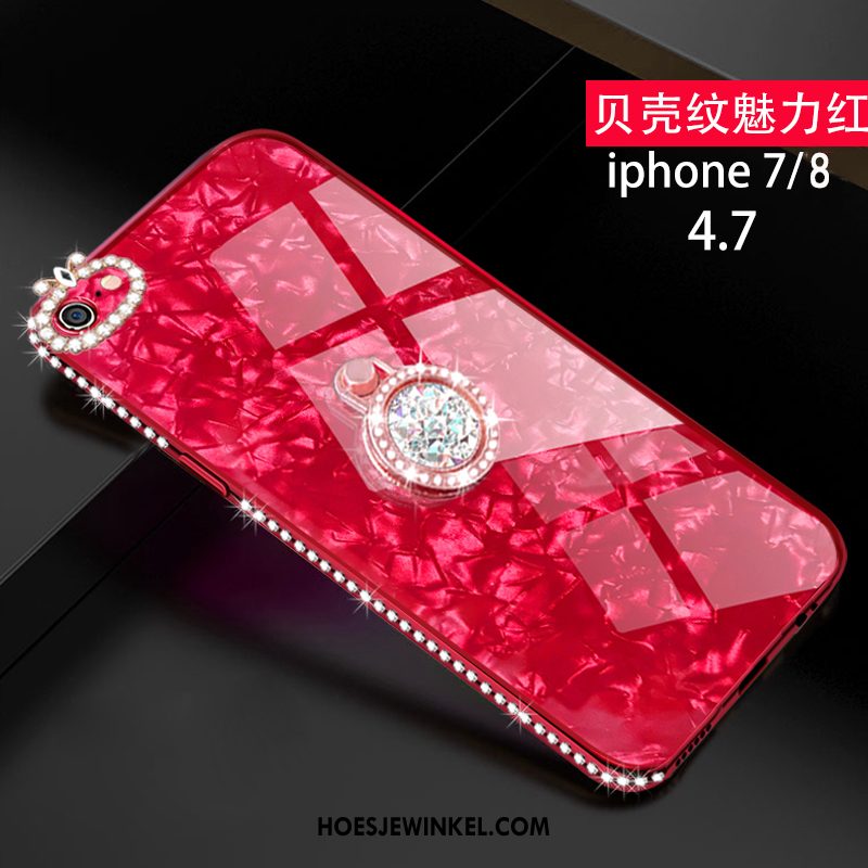 iPhone 8 Hoesje Siliconen Purper Scheppend, iPhone 8 Hoesje Met Strass Persoonlijk