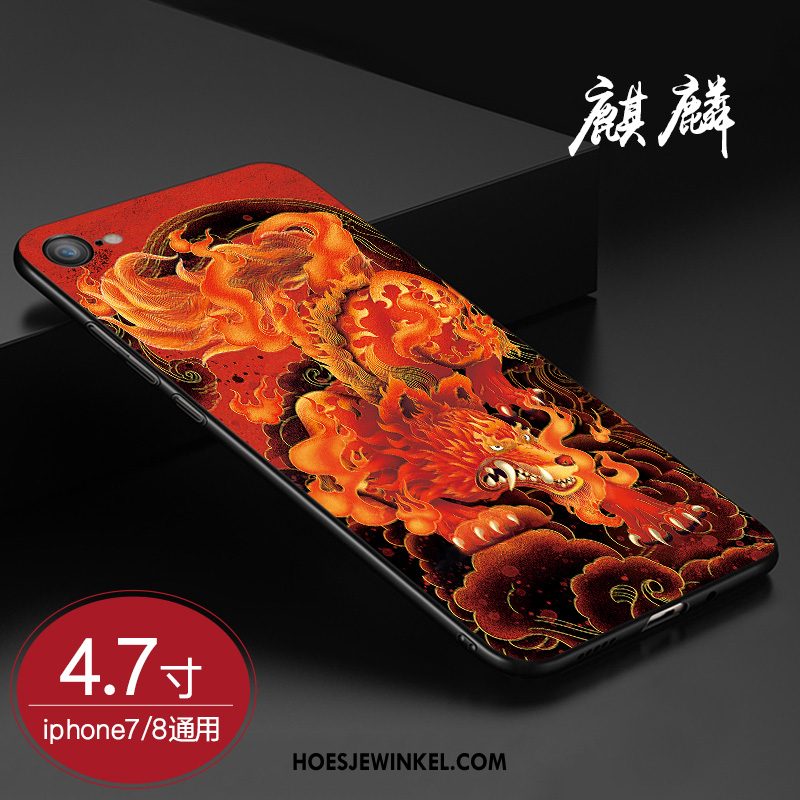 iPhone 8 Hoesje Zwart Lovers Schrobben, iPhone 8 Hoesje Trendy Merk All Inclusive