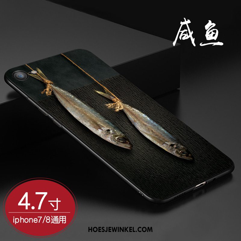 iPhone 8 Hoesje Zwart Lovers Schrobben, iPhone 8 Hoesje Trendy Merk All Inclusive