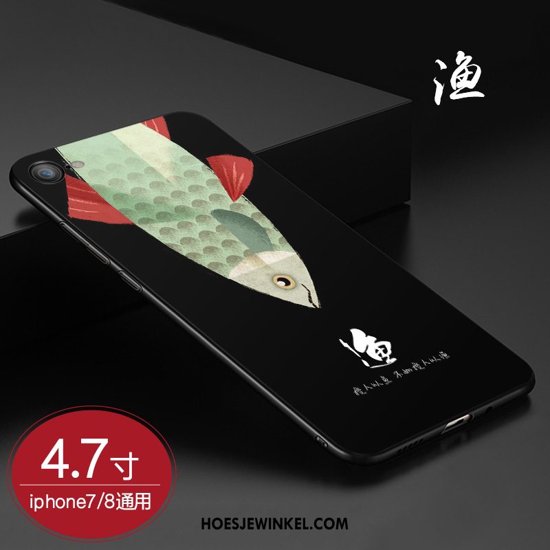 iPhone 8 Hoesje Zwart Lovers Schrobben, iPhone 8 Hoesje Trendy Merk All Inclusive