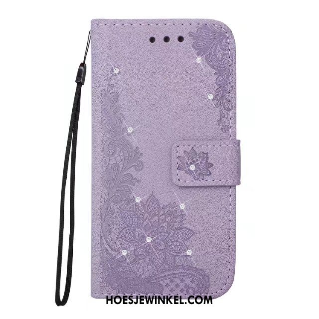 iPhone 8 Plus Hoesje Anti-fall Strass Zacht, iPhone 8 Plus Hoesje Purper Met Strass