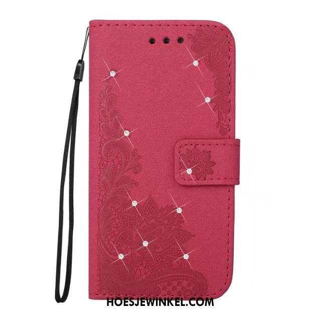 iPhone 8 Plus Hoesje Anti-fall Strass Zacht, iPhone 8 Plus Hoesje Purper Met Strass