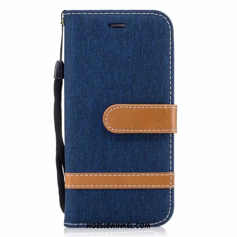 iPhone 8 Plus Hoesje Denim Mobiele Telefoon Folio, iPhone 8 Plus Hoesje Ondersteuning Hoes